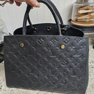 Louis Vuitton Montaigne gm empreinte noir black NO STRAP